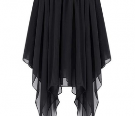 Black Chiffon Skirt