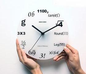 Math and Science Pop Quiz Wall Clock 